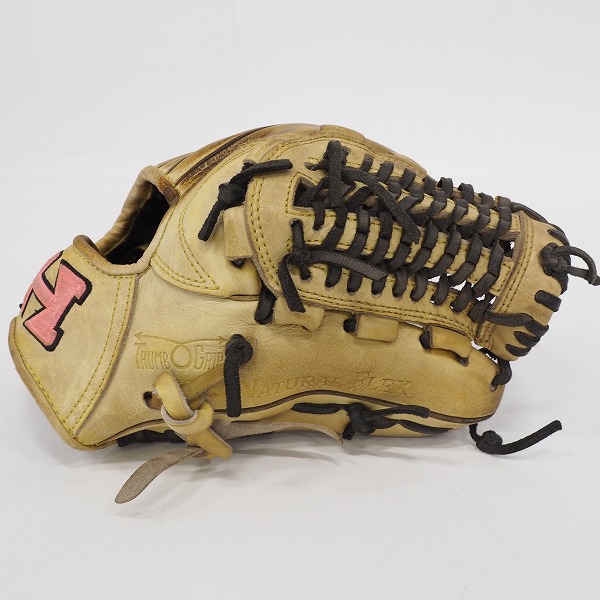 実際に弊社で買取させて頂いたHI-GOLD/ハイゴールド NATURAL FLEX 軟式 内野手 右投げ用グローブの画像 1枚目