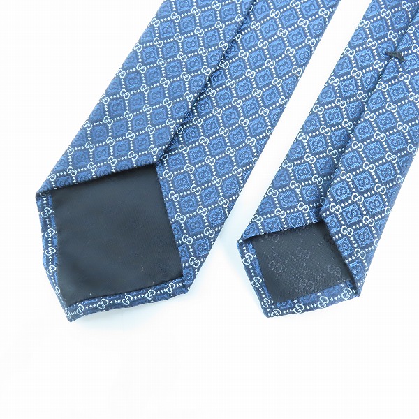 実際に弊社で買取させて頂いた【未使用】GUCCI/グッチ ネクタイ シルク ネクタイ GG柄 571800 4E002 4569の画像 2枚目