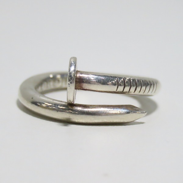 実際に弊社で買取させて頂いたCHROME HEARTS/クロムハーツ ネイルリング フラット CHプラス 13-14号の画像 1枚目