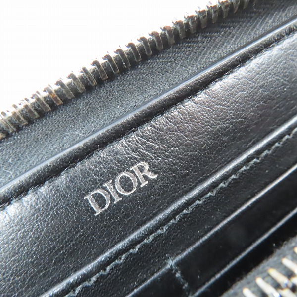 実際に弊社で買取させて頂いたChristian Dior/クリスチャンディオール cdロゴ ラウンドジップ長財布の画像 4枚目