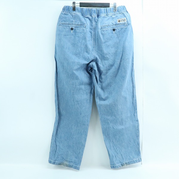 実際に弊社で買取させて頂いたA BATHING APE/アベイシングエイプ ONE POINT EASY 2 PLEAT DENIM PANT/2タック デニムパンツ/Lの画像 1枚目