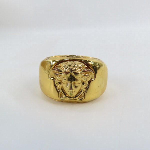実際に弊社で買取させて頂いたVERSACE/ヴェルサーチ Medusa/メデューサ ゴールドリング 18.5-19号の画像 1枚目