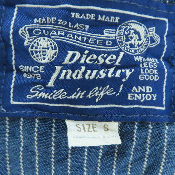 実際に弊社で買取させて頂いた【未使用】DIESEL Industry/ディーゼル ヒッコリー デニム シャツ ジャケット Sの画像 3枚目