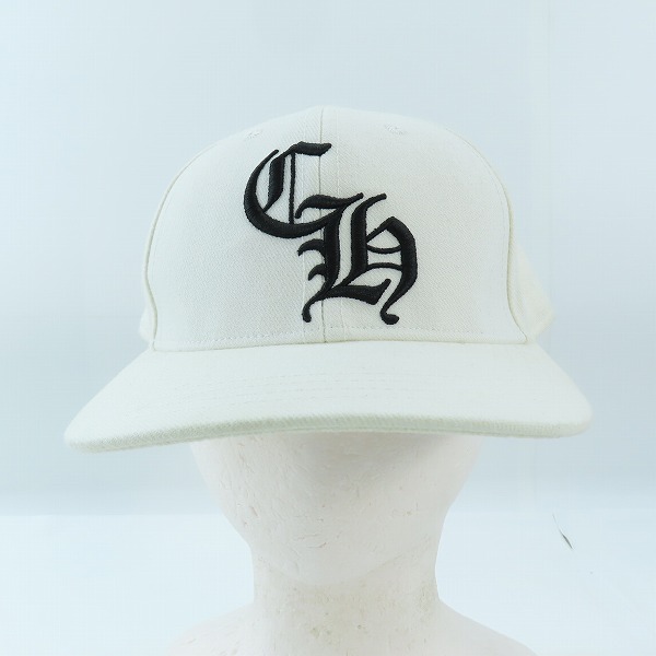 実際に弊社で買取させて頂いたCHROME HEARTS/クロムハーツ CH刺繍 ベースボールキャップ 7 3/4の画像 1枚目