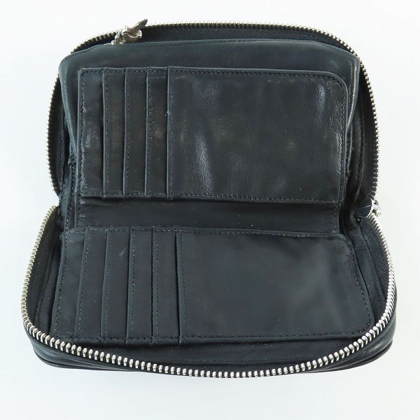 実際に弊社で買取させて頂いたCHROME HEARTS/クロムハーツ REC F ZIP MINI/レックジップミニ ラウンドジップウォレットの画像 4枚目