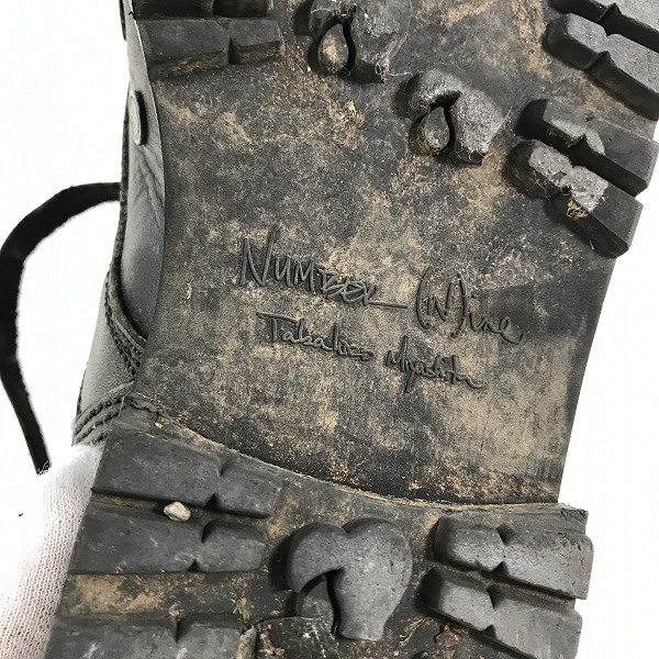 実際に弊社で買取させて頂いたNUMBER(N)INE/ナンバーナイン レザースタッズブーツの画像 5枚目