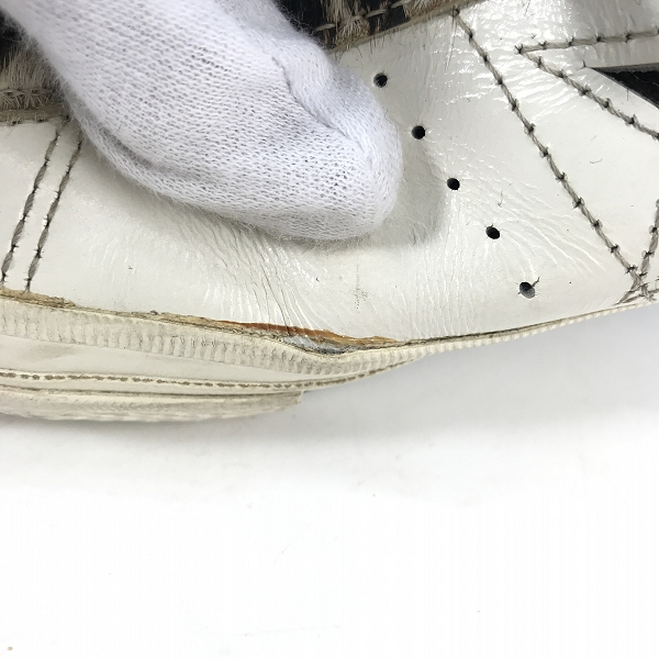 実際に弊社で買取させて頂いたConverse/コンバース 90’s ヴィンテージ One Star J OX/ワンスター ハラコ ゼブラ柄 レザー スニーカー /8.5の画像 7枚目