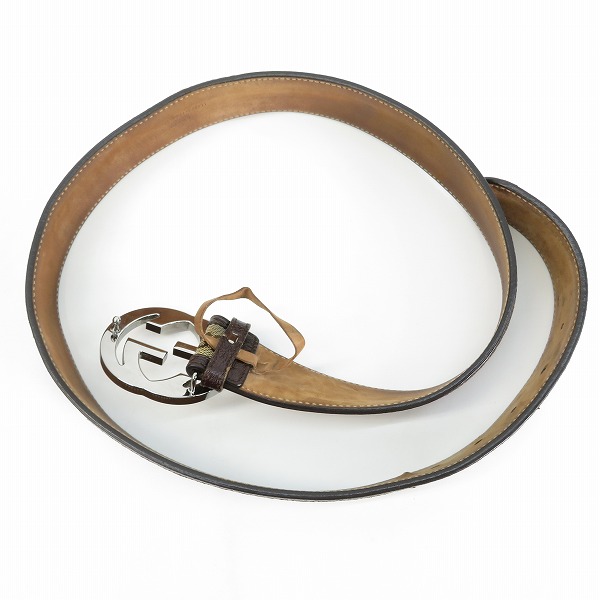 実際に弊社で買取させて頂いたGUCCI/グッチ インターロッキングG ベルト 114876の画像 9枚目