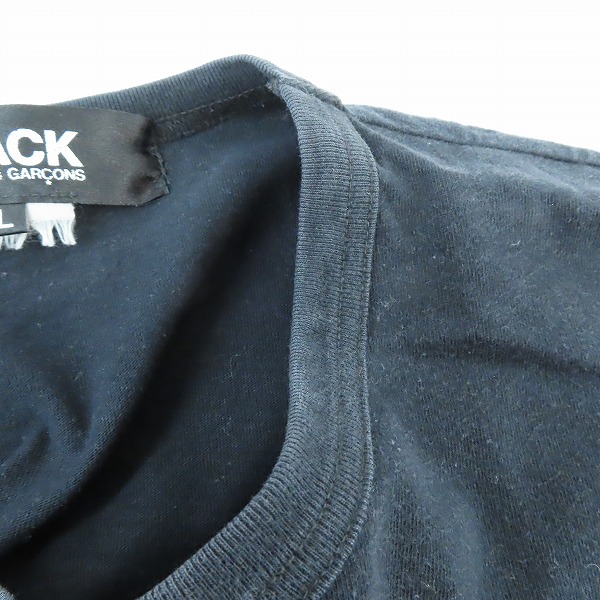 実際に弊社で買取させて頂いたBLACK COMME des GARCONS/ブラックコムデギャルソン ワッペン Tシャツ Lの画像 6枚目