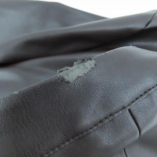 実際に弊社で買取させて頂いたARMANI EXCHANGE/アルマーニエクスチェンジ エコレザー シングルライダースジャケット 8NZB08 ZNAAZ/Mの画像 8枚目