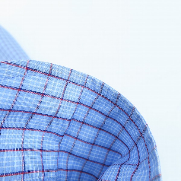 実際に弊社で買取させて頂いたGUCCI/グッチ GG 刺繍 チェック柄 ボタンシャツ 654926 ZAG0P/42の画像 8枚目