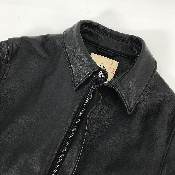 実際に弊社で買取させて頂いたnano universe/ナノユニバース LB.03/ワンダーライトシープリブブルゾン/羊革/ラムレザー ジャケット 668-2213205/Lの画像 5枚目