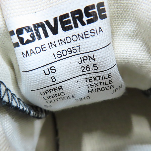 実際に弊社で買取させて頂いたDENHAM × CONVERSE デンハム×コンバース ALL STAR オールスター 1SD957/26.5の画像 5枚目