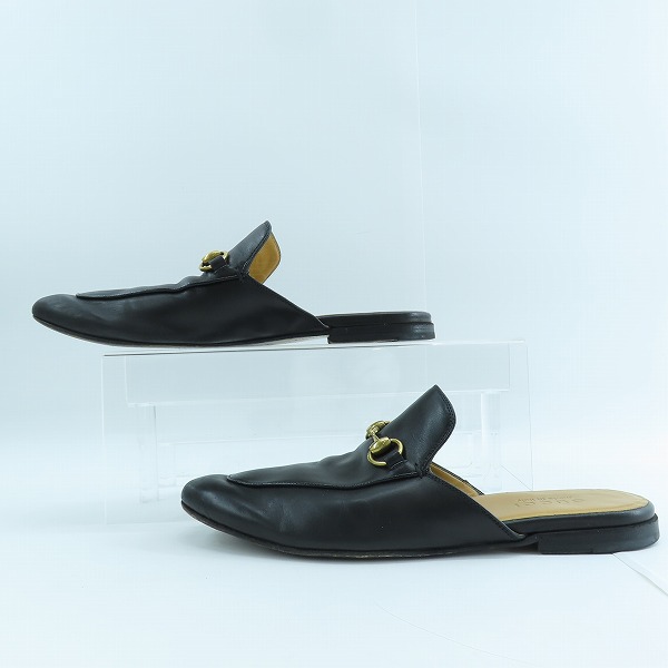 実際に弊社で買取させて頂いたGUCCI/グッチ ホースビット レザー スリッパ 426219/7の画像 3枚目