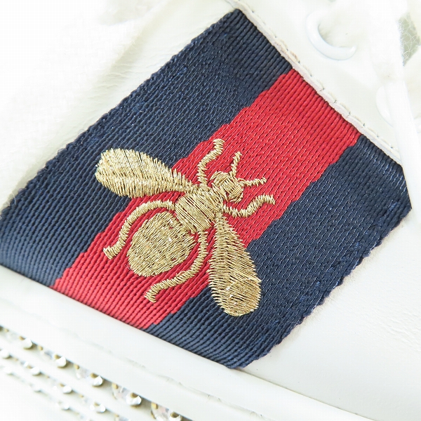 実際に弊社で買取させて頂いたGUCCI/グッチ シェリーライン  クリスタルスニーカー 505995/37.5の画像 9枚目