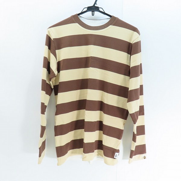実際に弊社で買取させて頂いたA BATHING APE/アベイシングエイプ リバーシブル ボーダー 長袖tシャツ M