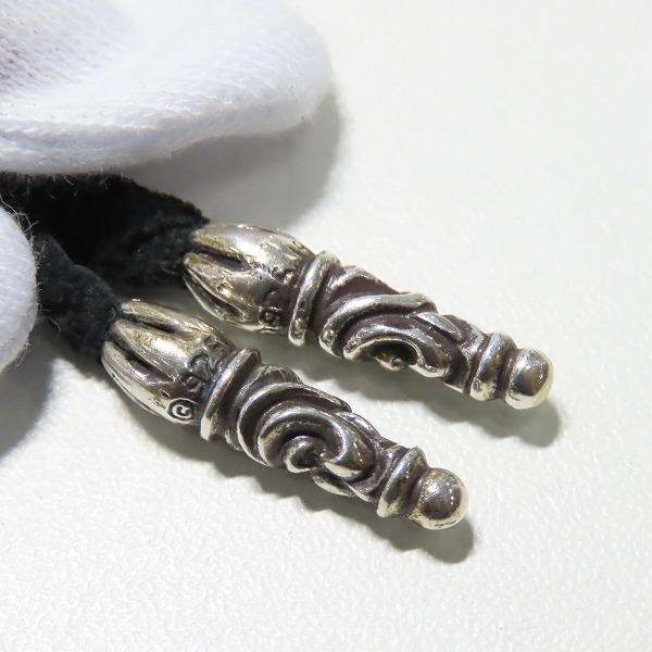 実際に弊社で買取させて頂いたCHROME HEARTS/クロムハーツ BSフレアペンダント ｗ/レザーブレードの画像 4枚目