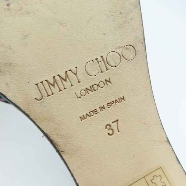 実際に弊社で買取させて頂いたJIMMY CHOO/ジミーチュウ コルク ステッチ ヒールサンダル PERFUME/37の画像 5枚目