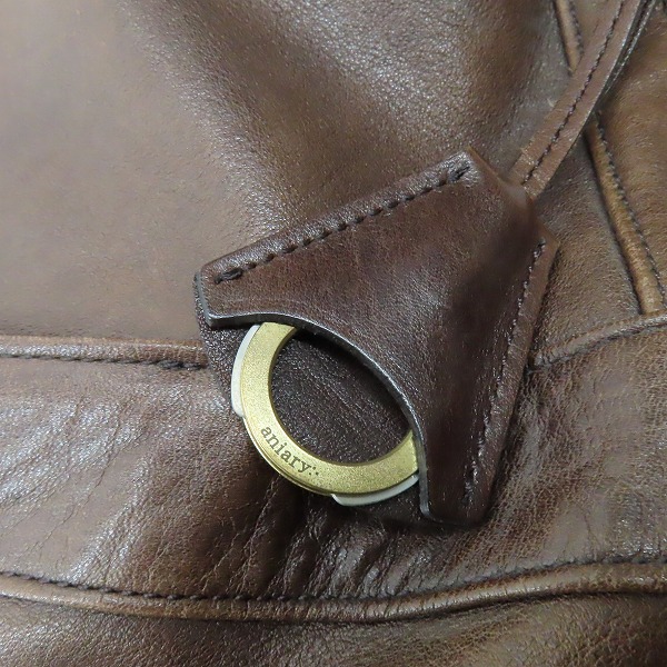 実際に弊社で買取させて頂いたaniary/アニアリ レザー ショルダーバッグ ブラウンの画像 6枚目