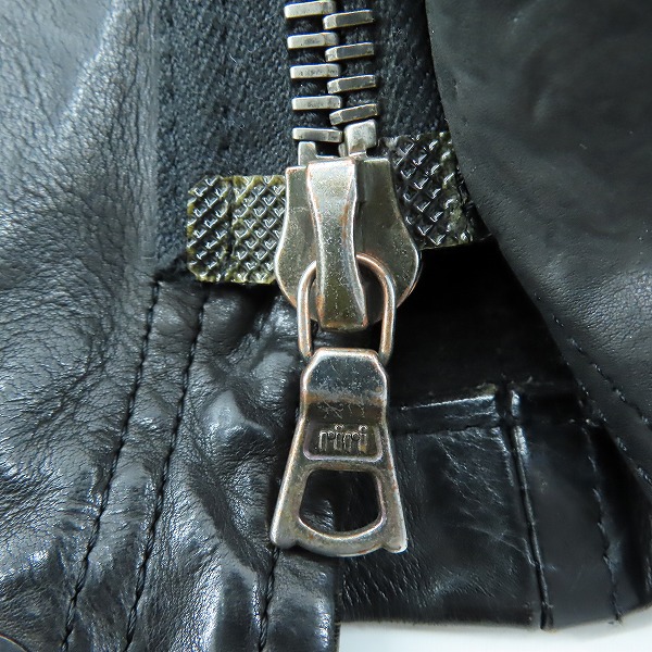 実際に弊社で買取させて頂いたBACKLASH/バックラッシュ ドイツタンニンカーフ製品染め M-65 ミリタリージャケット/2の画像 6枚目