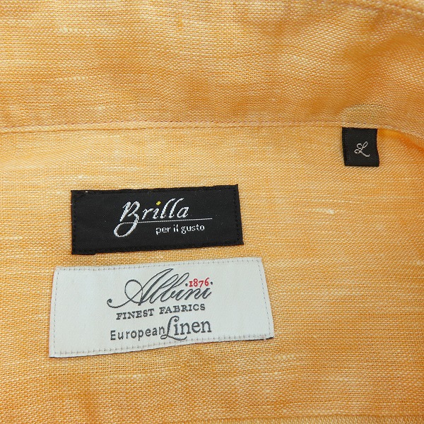 実際に弊社で買取させて頂いたBrilla per il gusto/ブリッラ ペル イル グスト リネンシャツ/Lの画像 2枚目