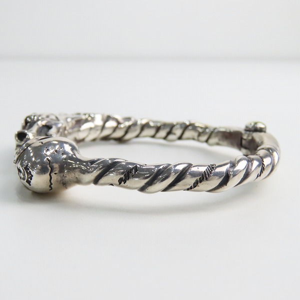 実際に弊社で買取させて頂いた【ギャラ付】BWL/ビルウォールレザー Twisted Bangle Horse/ツイステッドバングル ホース スカル ゴールドサダーの画像 2枚目