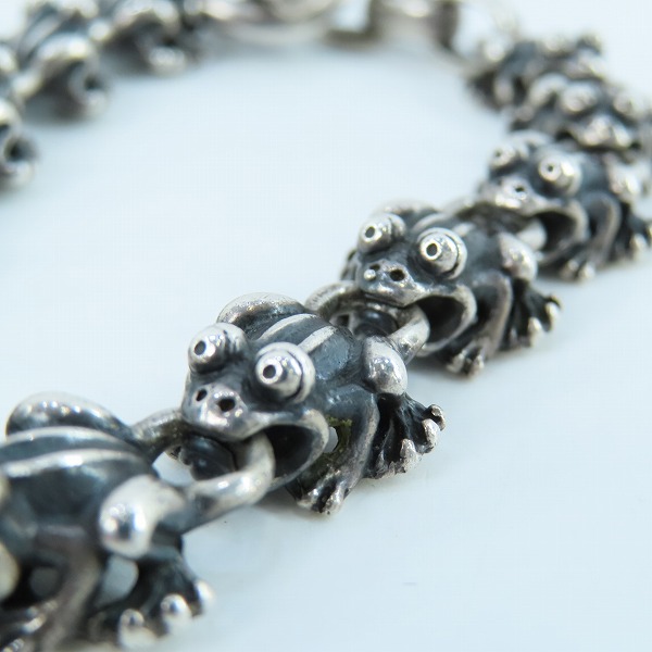 実際に弊社で買取させて頂いた【カスタム】Bill Wall Leather/ビルウォールレザー 蛙/カエル リンクブレスレット/Tバーの画像 4枚目