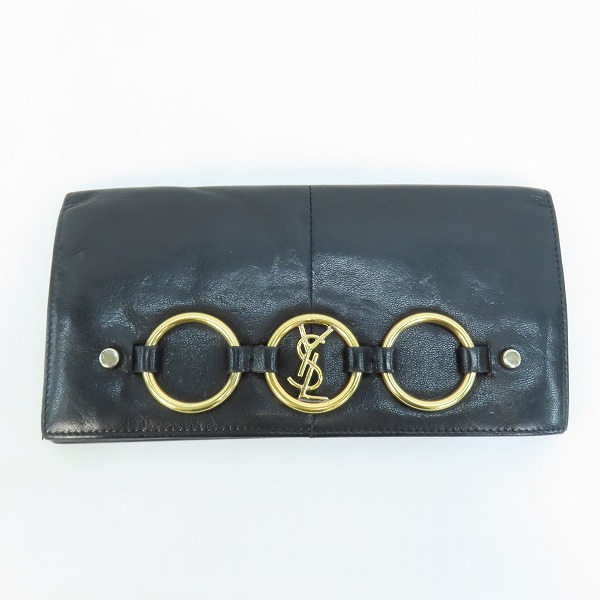 実際に弊社で買取させて頂いたYVES SAINT LAURENT/イブサンローラン サークルロゴ 長財布
