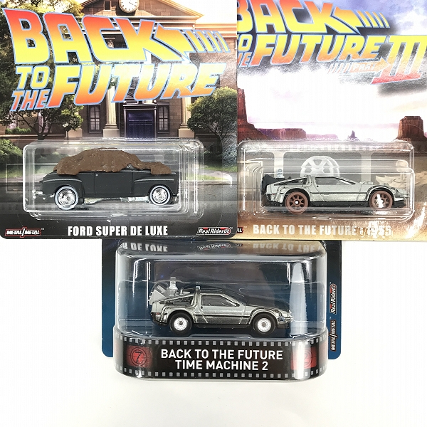 実際に弊社で買取させて頂いた【未開封】Hot Wheels/ホットウィール バックトゥザフューチャー FORD SUPER DE LUXE/タイムマシーン 2 他 3点セットの画像 2枚目