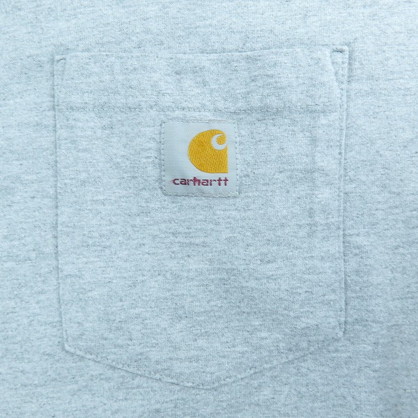 実際に弊社で買取させて頂いたCarhartt/カーハート 胸ポケット 長袖Tシャツ グレー K126 /Sの画像 3枚目