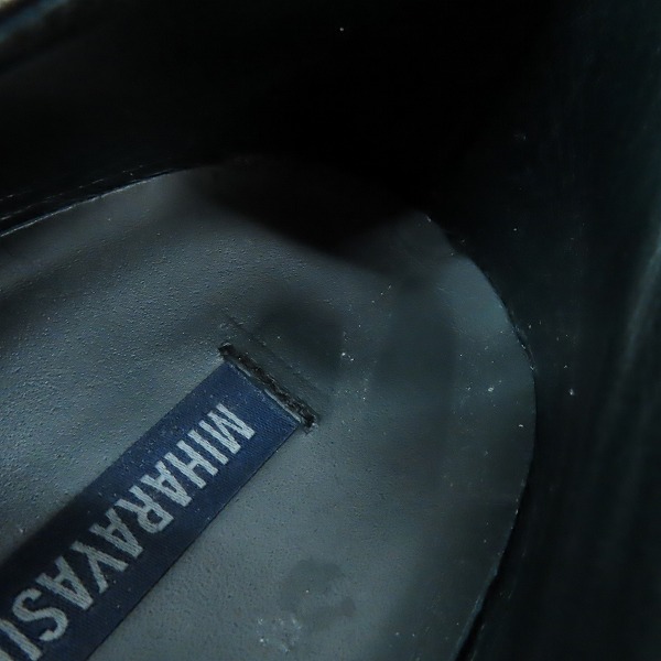 実際に弊社で買取させて頂いたMaison MIHARA YASUHIRO/ミハラヤスヒロ 炙り出し ダブルモンクストラップ サイドジップシューズ 23230303/26.5の画像 9枚目