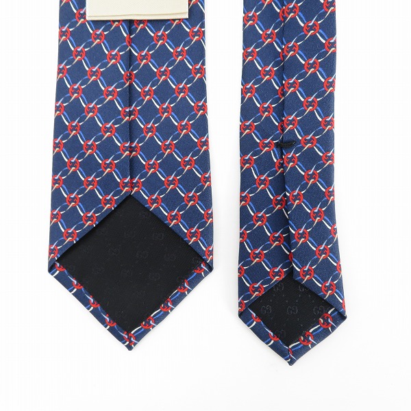 実際に弊社で買取させて頂いたGUCCI/グッチ GG柄 シルクツイル ネクタイの画像 2枚目