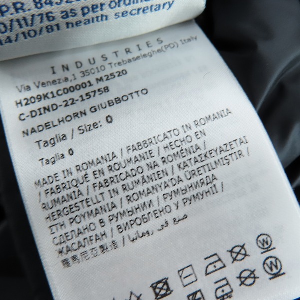 実際に弊社で買取させて頂いた【未使用/JPタグ】MONCLER GENIUS×HYKE/モンクレール×ハイク NADELHORN GIUBBOTTO ダウンコート H209K1C00001 M2520/0の画像 3枚目