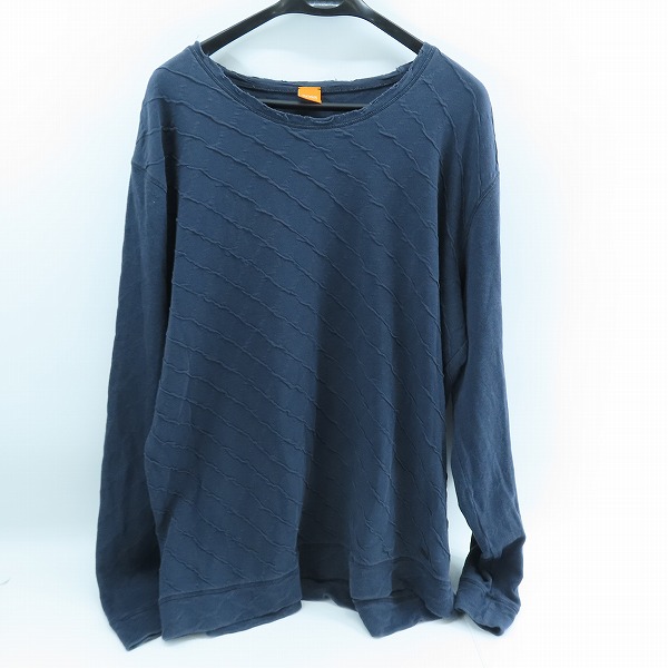 実際に弊社で買取させて頂いたHUGO BOSS/ヒューゴボス 長袖カットソー 襟ダメージ加工 10183982 XXXL