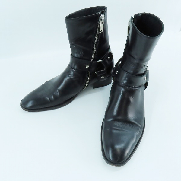 実際に弊社で買取させて頂いたSAINT LAURENT PARIS/サンローランパリ ハーネス ストラップ サイドジップ リングブーツ/26.5
