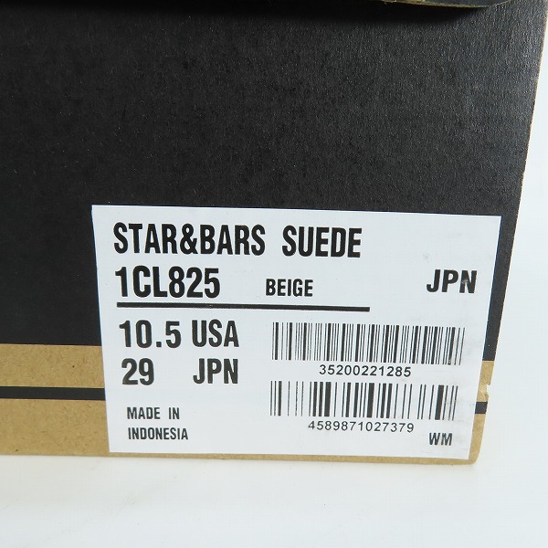 実際に弊社で買取させて頂いた【未使用】CONVERSE/コンバース STAR&BARS SUEDE/スター＆バーズ スエード スニーカー 1CL825 /29.0の画像 7枚目