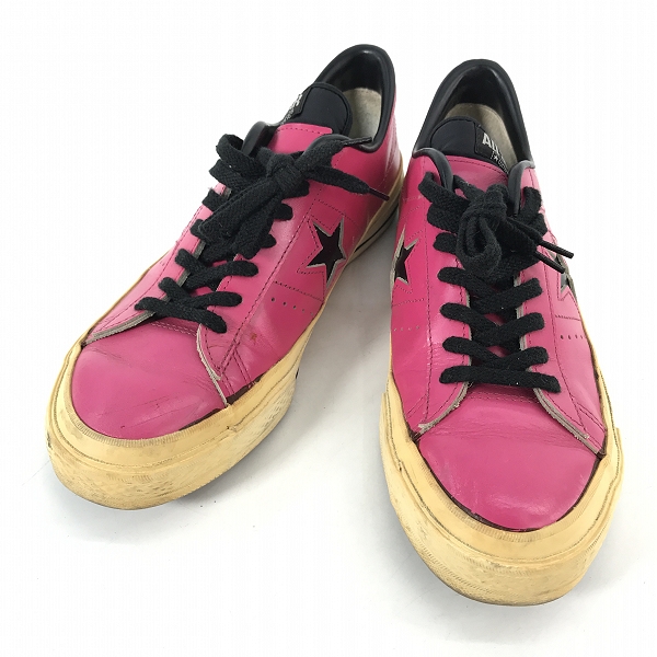 実際に弊社で買取させて頂いたCONVERSE/コンバース ONE STAR OX ワンスター レザー /ブラック/ピンク/9