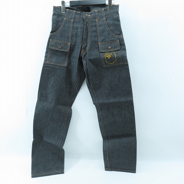 実際に弊社で買取させて頂いたA BATHING APE/アベイシングエイプ 刺繍 デニムパンツ/S