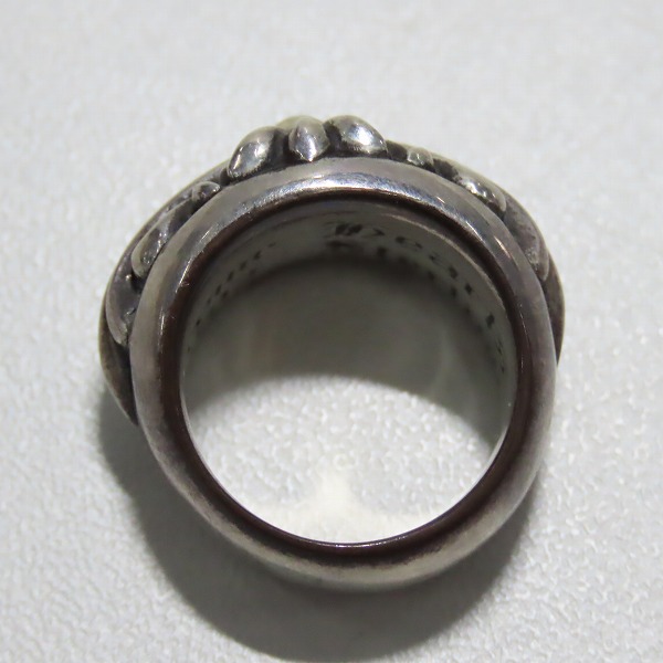 実際に弊社で買取させて頂いたCHROME HEARTS/クロムハーツ フローラルクロスリング/8号の画像 5枚目