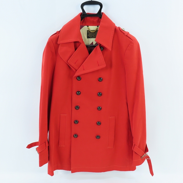 実際に弊社で買取させて頂いたIZREEL×ALMOND/イズリール×アーモンド トレンチコート レッド 46