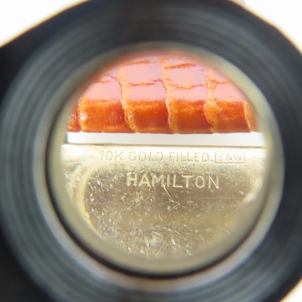 実際に弊社で買取させて頂いたHAMILTON/ハミルトン 10K スクエア型 手巻き/腕時計/ウォッチの画像 4枚目