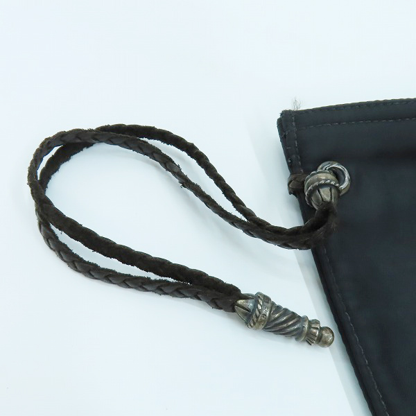 実際に弊社で買取させて頂いたCHROME HEARTS/クロムハーツ ジッパー ダガー ナイロン クラッチ バッグの画像 6枚目