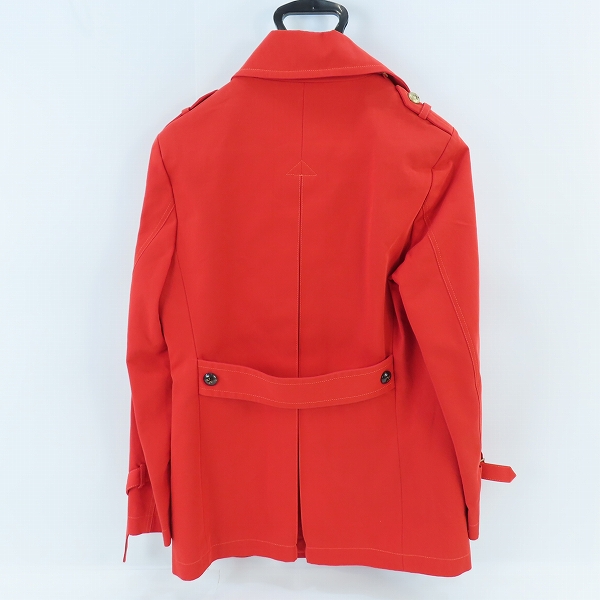 実際に弊社で買取させて頂いたIZREEL×ALMOND/イズリール×アーモンド トレンチコート レッド 46の画像 1枚目