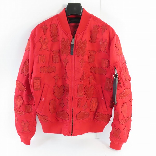 実際に弊社で買取させて頂いたMARCELO BURLON×ALPHA INDUSTRIES/マルセロバーロン×アルファ別注 MA-1 フライトジャケット XL