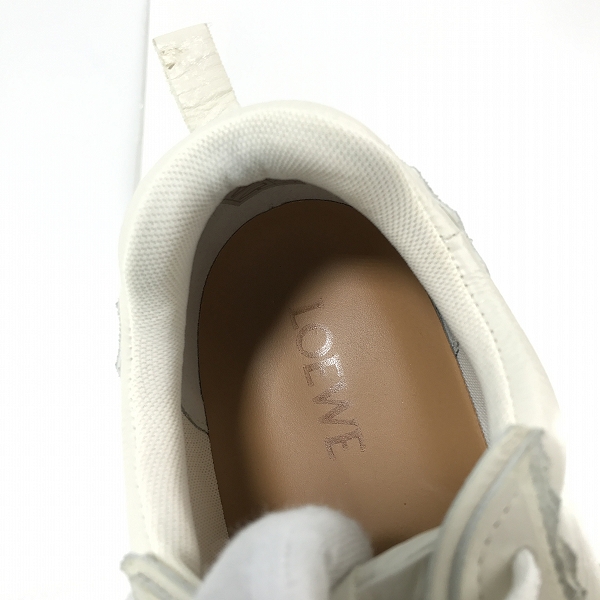 実際に弊社で買取させて頂いたLOEWE/ロエベ Ivory unstructured sneakers パッチワーク レザーローカットスニーカー 592301/40の画像 4枚目