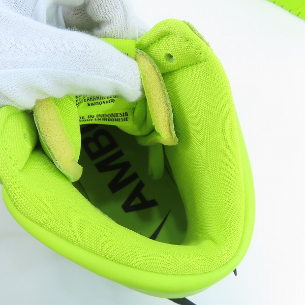 実際に弊社で買取させて頂いた【未使用】NIKE×AMBUSH/ナイキ×アンブッシュ DUNK HIGH/ダンクハイ Flash Lime/フラッシュライム CU7544-300 27.5の画像 4枚目