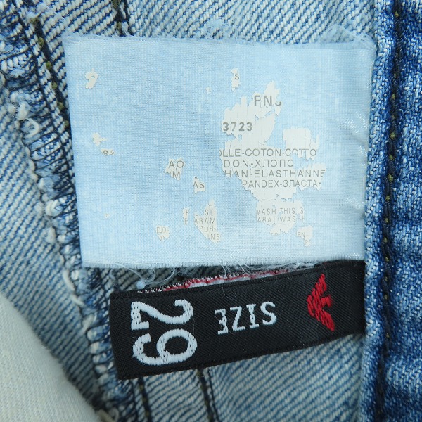 実際に弊社で買取させて頂いたEMPORIO ARMANI/エンポリオアルマーニ ロゴプリント デニムパンツ 29の画像 3枚目