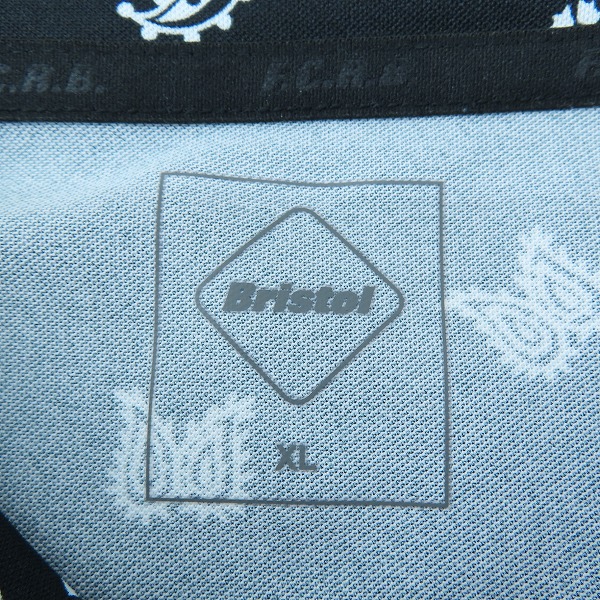 実際に弊社で買取させて頂いたF.C.R.B./F.C.Real Bristol/F.C.レアルブリストル 23SS ペイズリー柄半袖 ポロシャツ FCRB-230036/XLの画像 2枚目