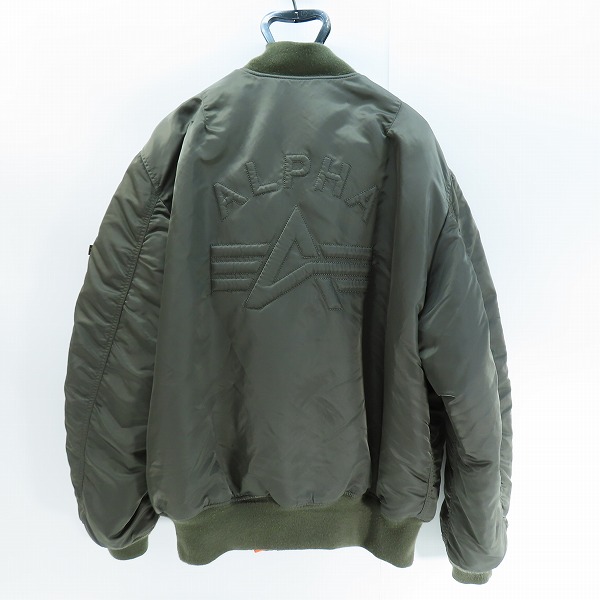 実際に弊社で買取させて頂いたALPHA INDUSTRIES/アルファインダストリーズ ナイロン リバーシブル フライトジャケット 20004-0576/4Lの画像 1枚目