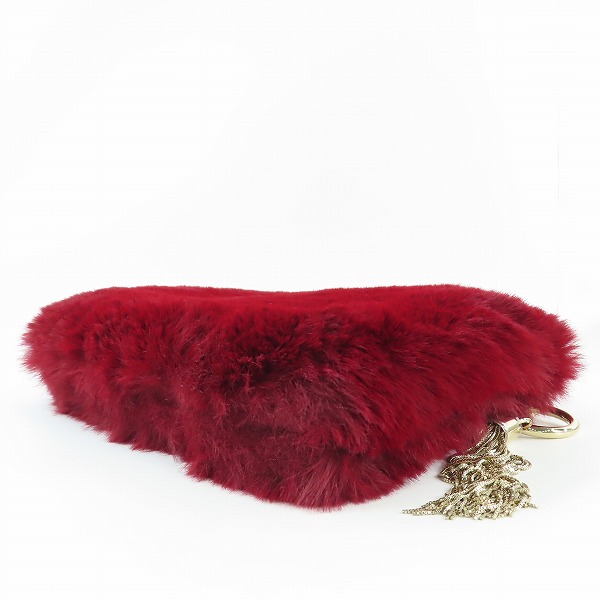 実際に弊社で買取させて頂いたJimmy Choo/ジミーチュウ CALLIE/キャリー ファー チェーン ハンドバッグの画像 3枚目